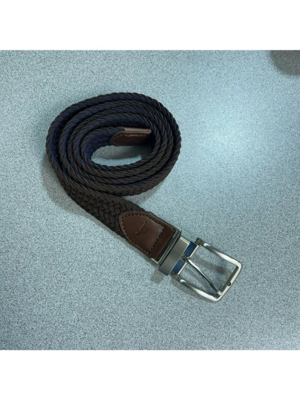 NWT Tommy Bahama Men's L/XL 40-44 Stretch Reversible Belt Brown & Navy